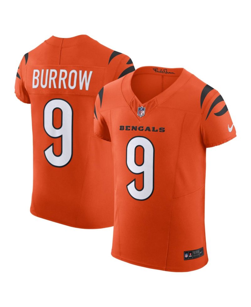 Men's Joe Burrow Orange Cincinnati Bengals Vapor F.U.S.E. Elite Jersey
