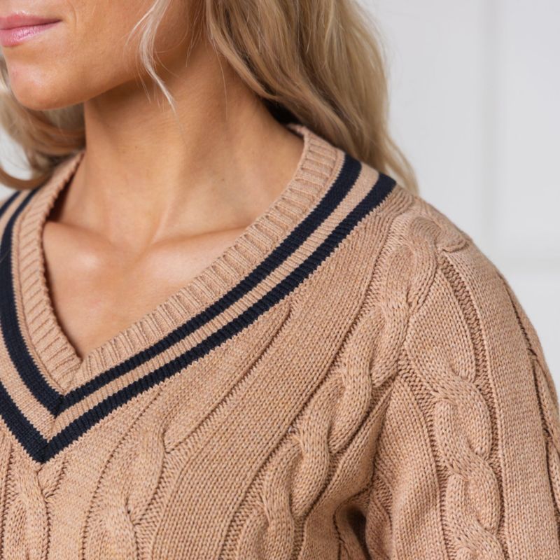 Women's Hope and Henry Long Sleeve V-Neck Cricket Sweater