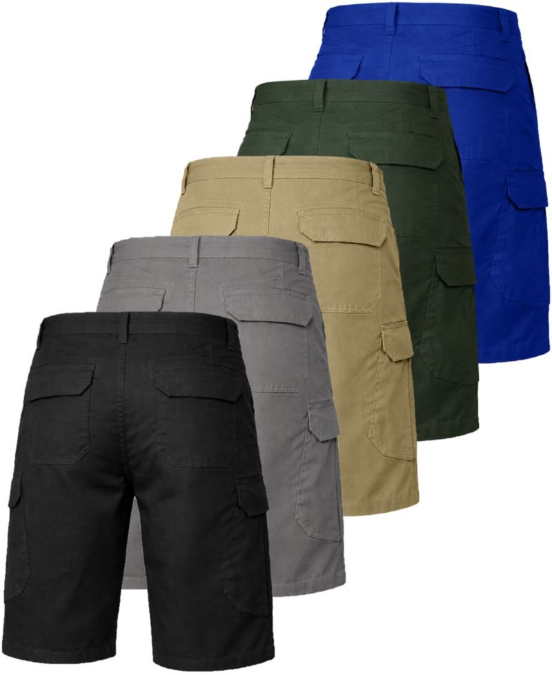 Men's Cotton Flex Stretch 11" Cargo Shorts, 5-Pack