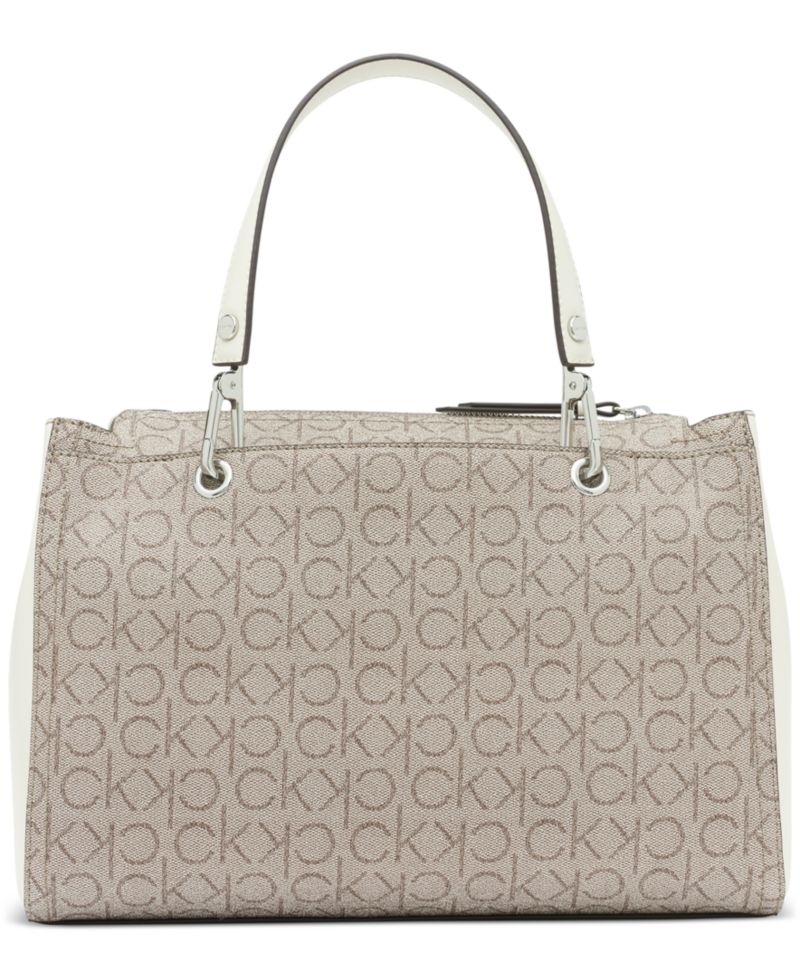 Garnet Signature Triple Compartment Top Zipper Satchel