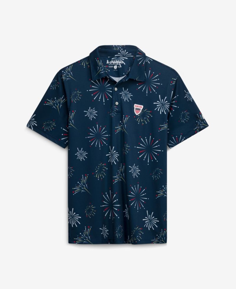 Men's Navy The Rockets Rad Glare Performance Polo Shirt