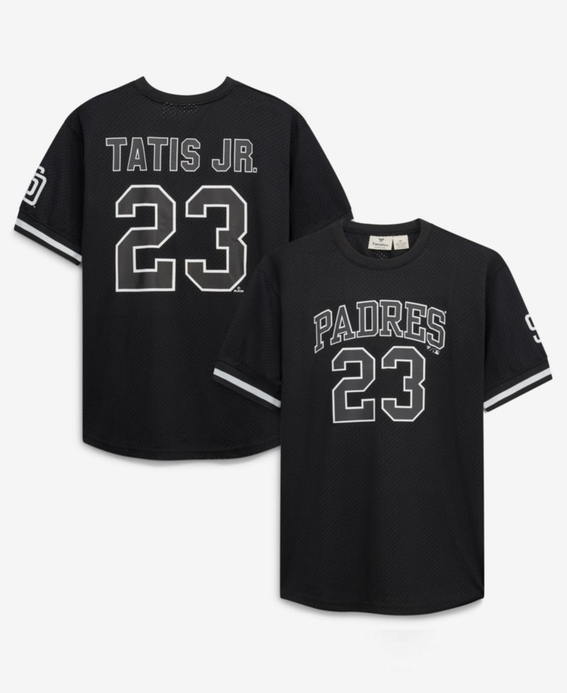 Men's Fernando Tatis Jr. Black/White San Diego Padres Big Tall Heavyweight Mesh Jersey
