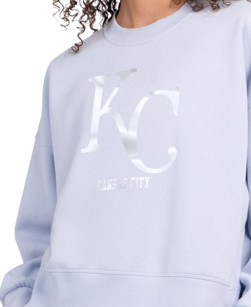 Women's Light Blue Kansas City Royals Pastels Boxy Fleece Sweatshirt