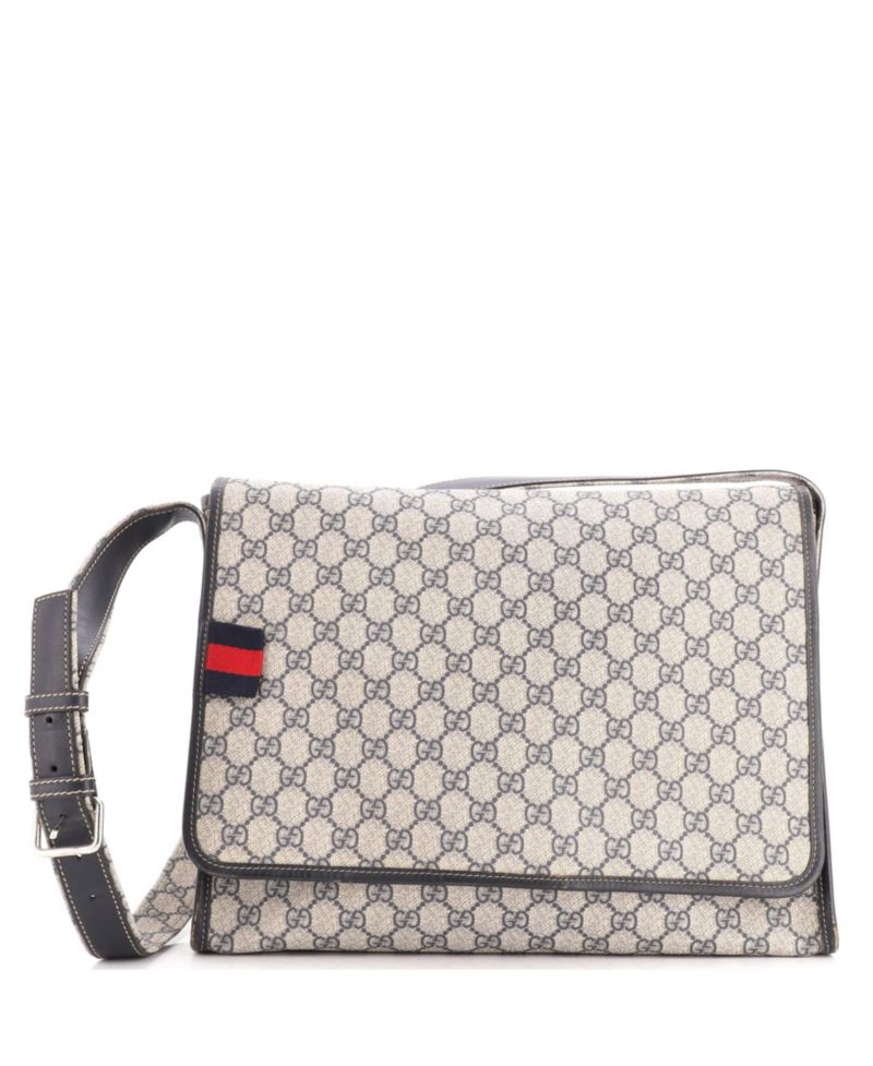 Large Web Loop Messenger GG Coated Canvas