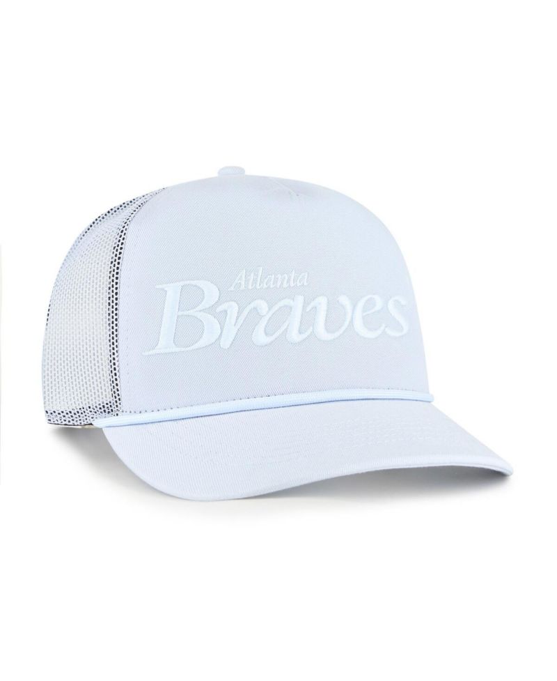 Men's Light Blue Atlanta Braves Foundation Script Hitch Adjustable Trucker Hat