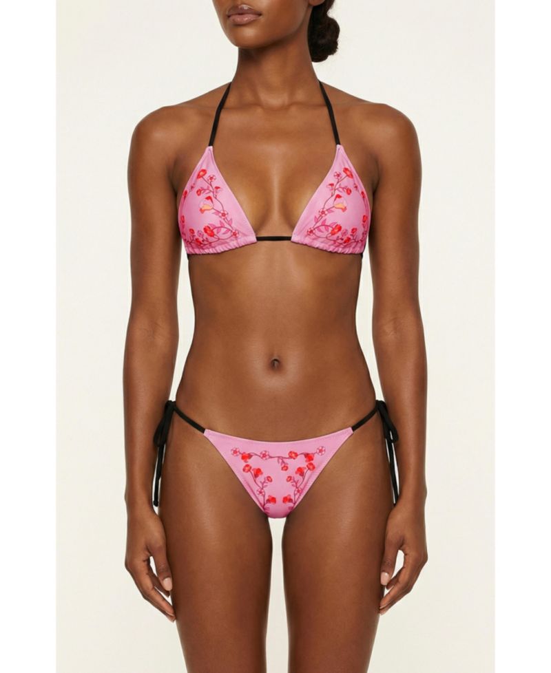 Women's Wild Rose Reversible Triangle Bikini Top