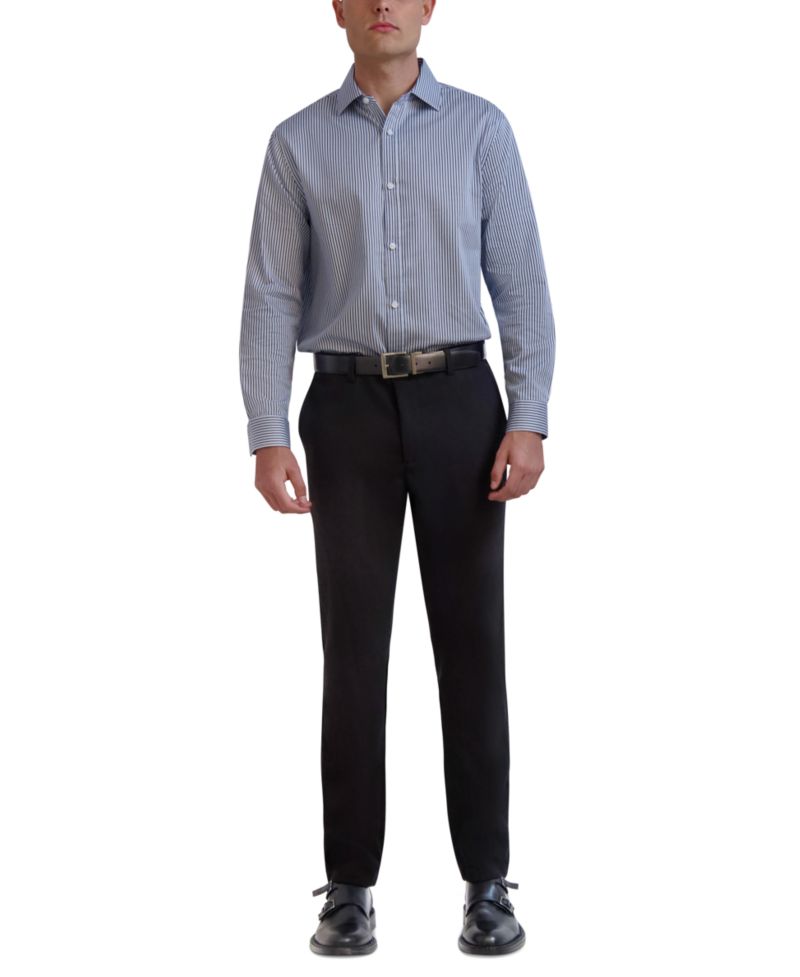 Men's Slim-Fit Stripe Dress Shirt