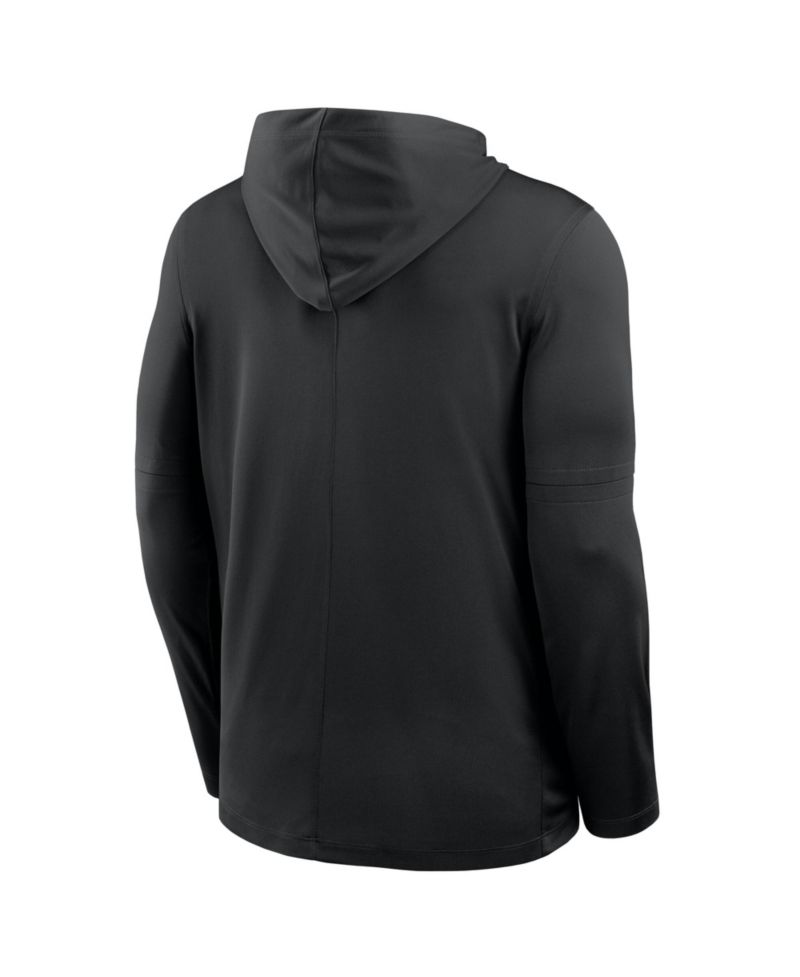 Men's Black Vanderbilt Commodores 2026 Sideline Dri-FIT Lightweight Hooded Top