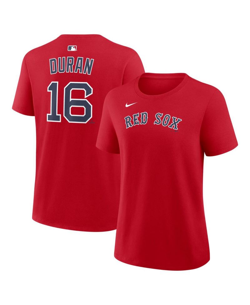 Women's Jarren Duran Red Boston Red Sox Name & Number T-Shirt
