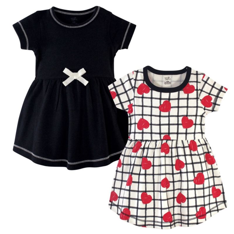 Baby Girls Natural Cotton Dresses Featuring Both Short and Long Sleeves