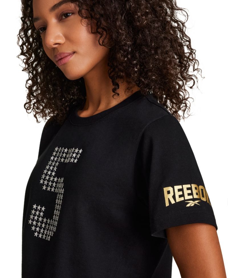 Women's Cropped Basketball Graphic T-Shirt
