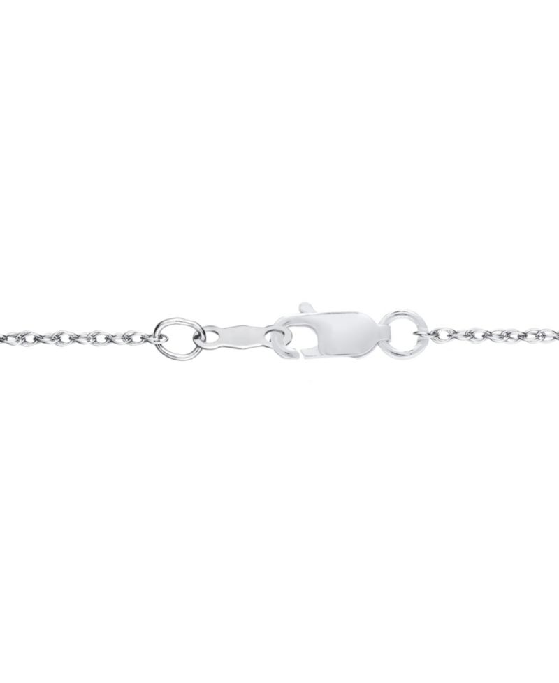 Engraved Edge Cross Pendant Necklace in Sterling Silver