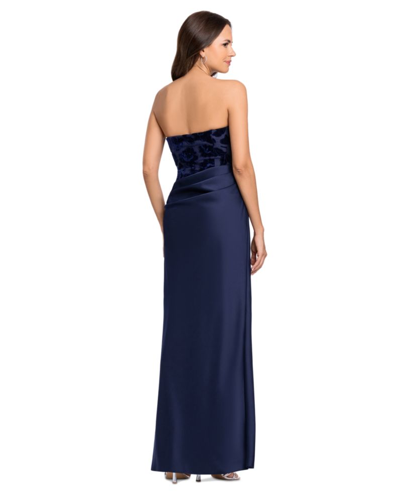 Women's Floral Strapless Gown