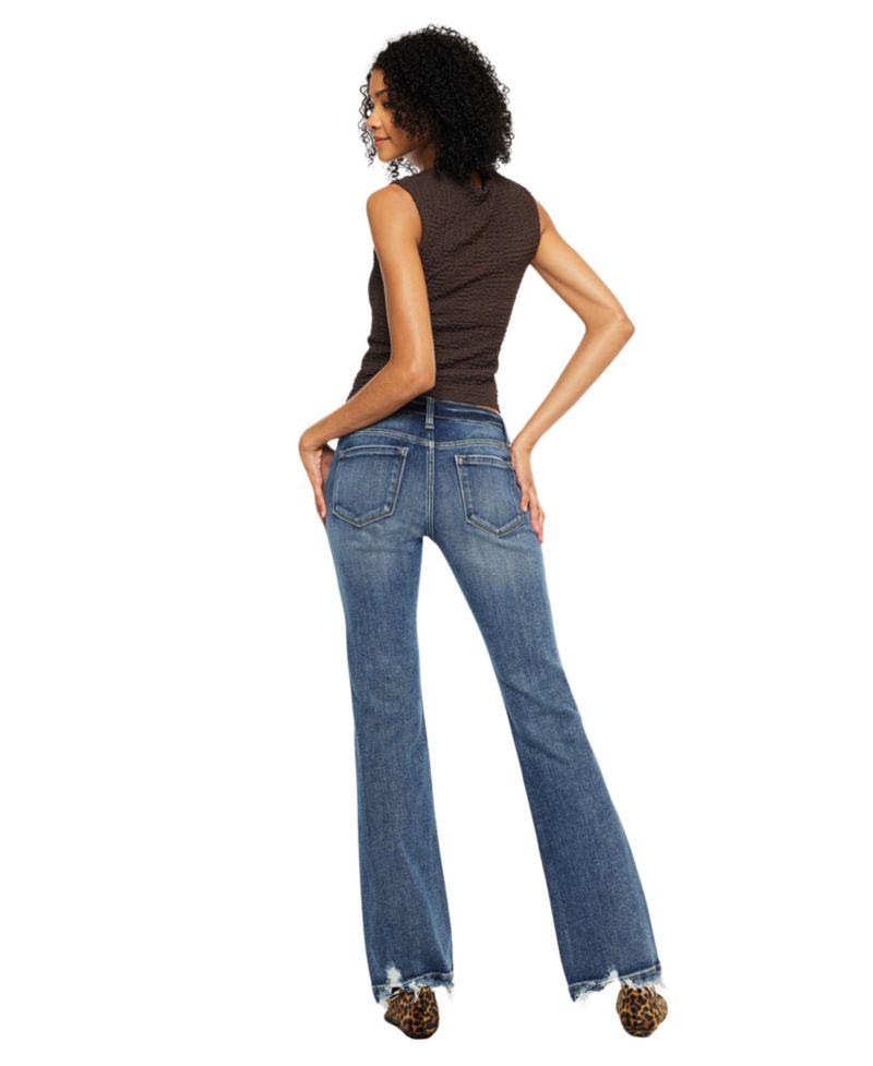 Women's USA Juniors' Delcie Mid-Rise Bootcut Jeans