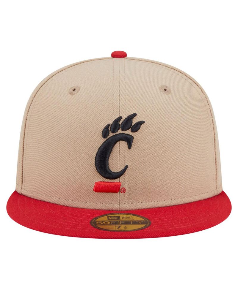 Men's Khaki Cincinnati Bearcats Two-Tone 59FIFTY Fitted Hat