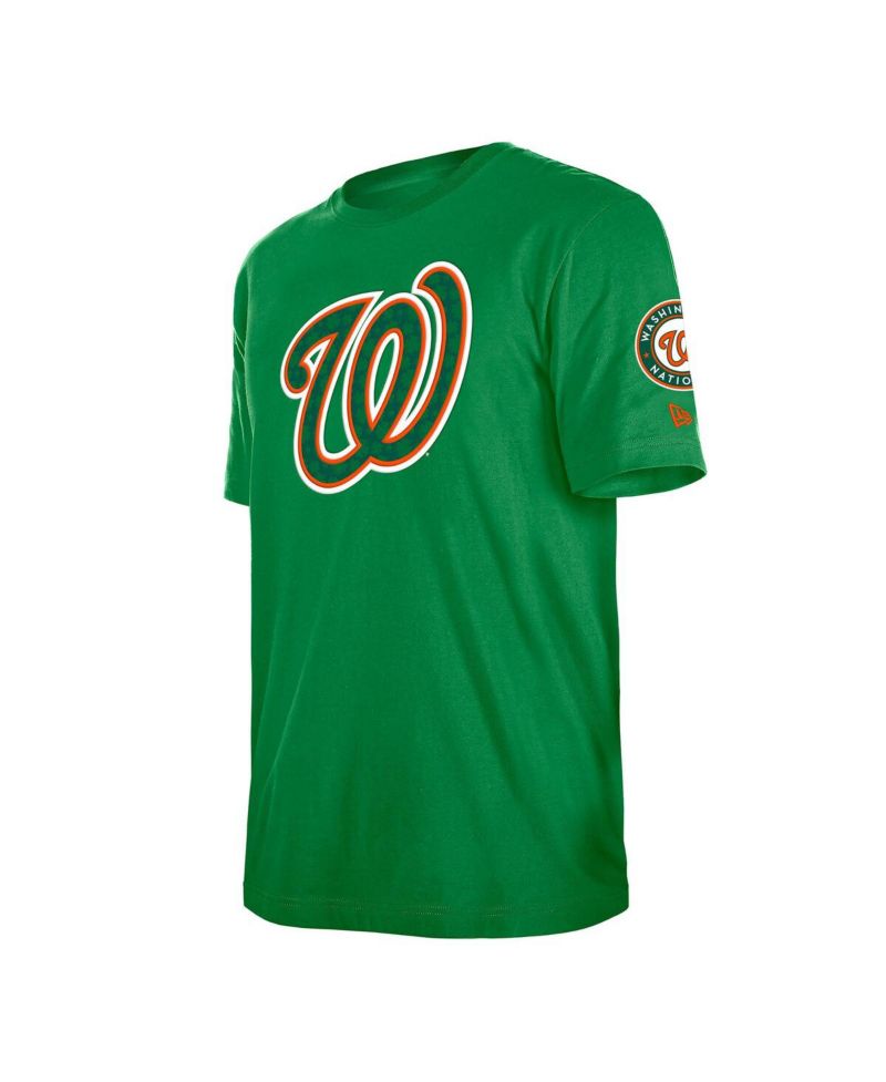 Men's Kelly Green Washington Nationals St. Patrick's Day Shamrock Fill T-Shirt