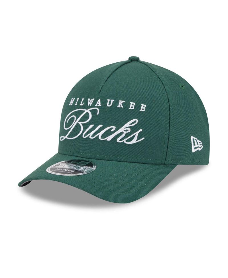 Men's Hunter Green Milwaukee Bucks 2025 NBA Draft M-Crown A-Frame 9FORTY Adjustable Hat