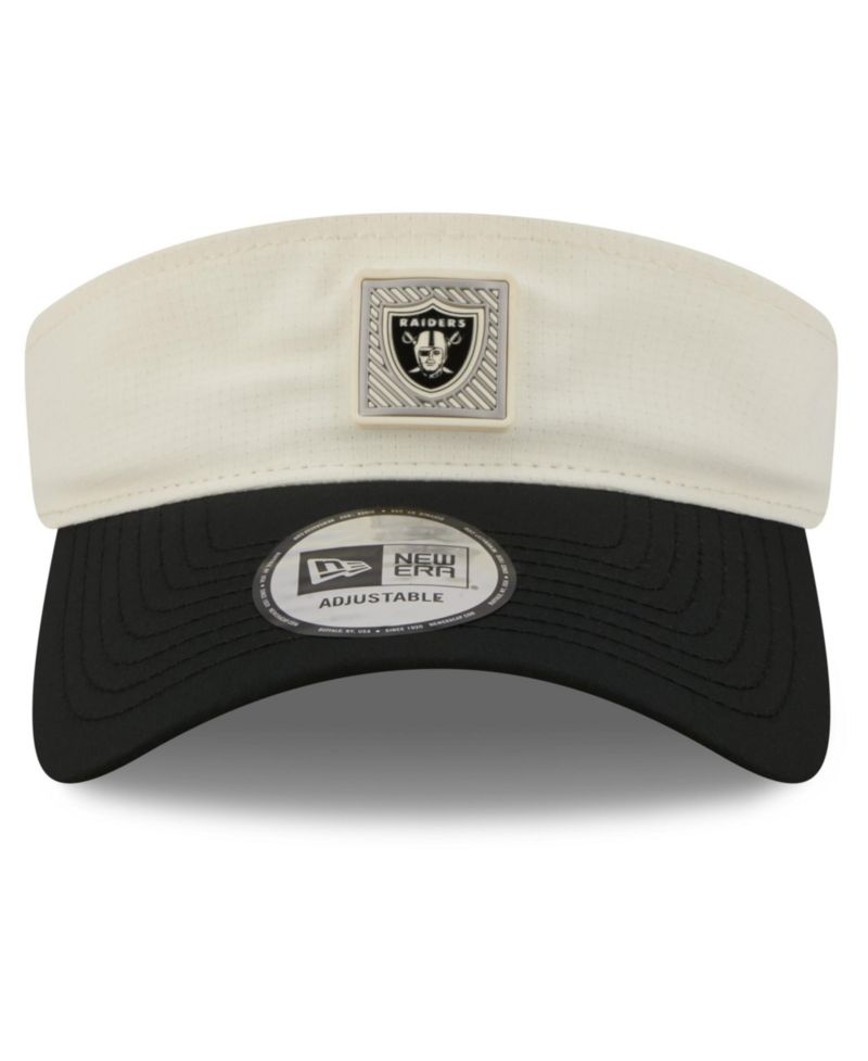 Men's Cream/Black Las Vegas Raiders 2026 NFL Training Camp Adjustable Visor Hat