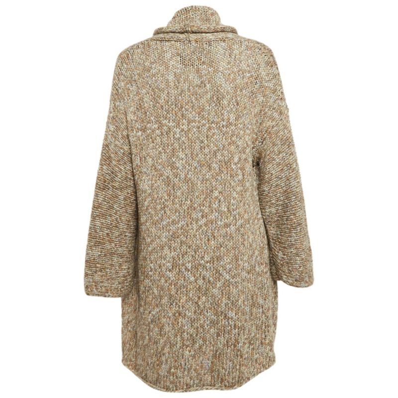 Women's Brown Cotton Rib Knit Mia Cardigan