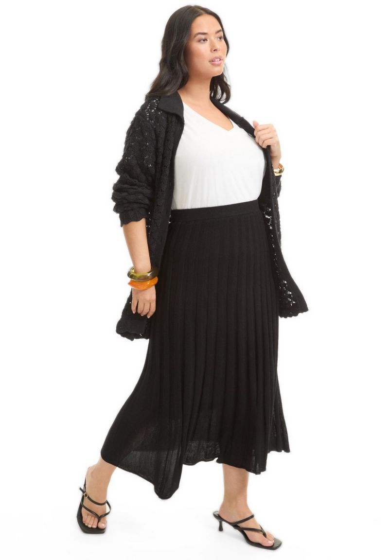 Women's June and Vie Pleated Midi Skirt