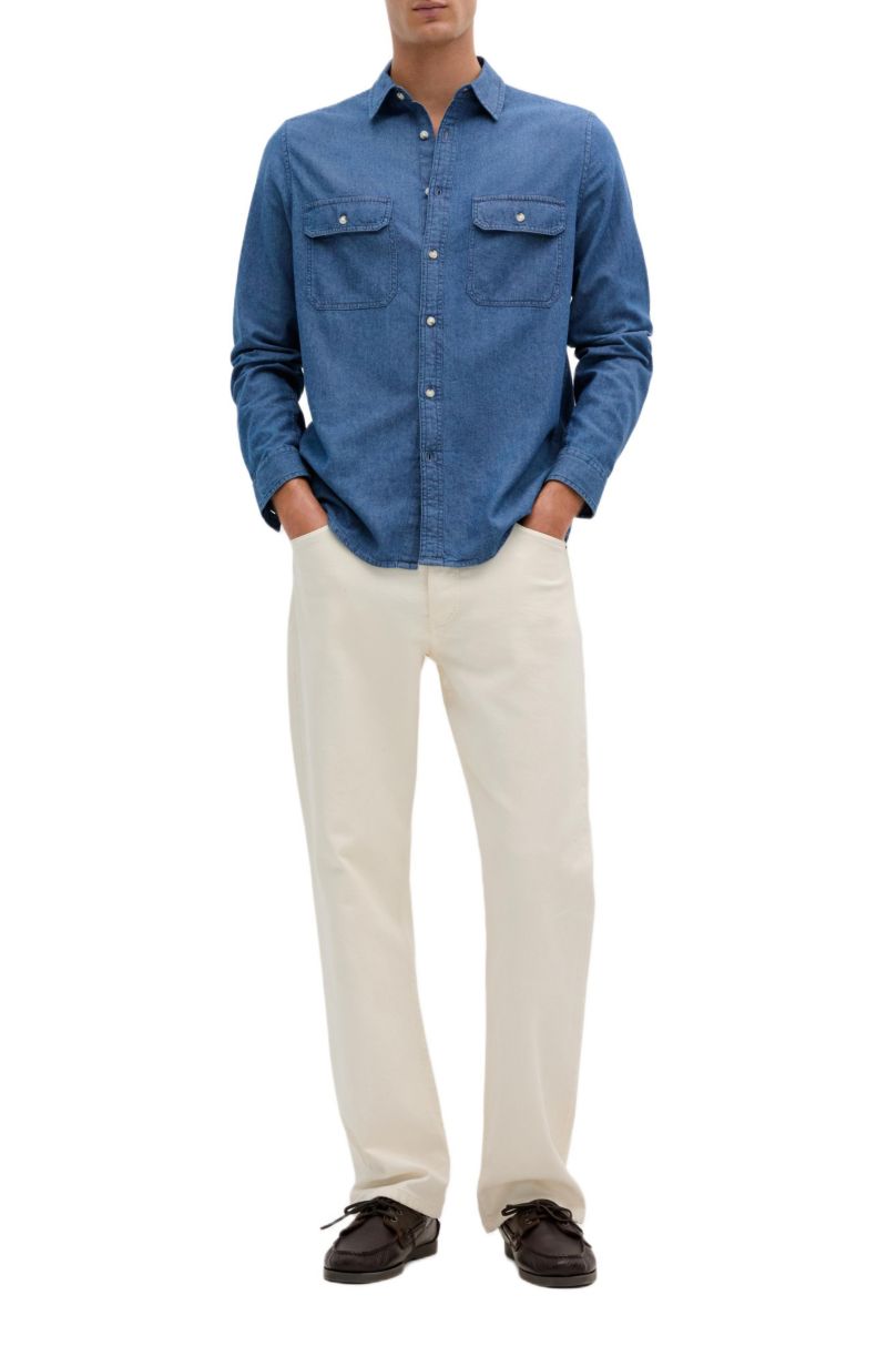 Men's Coastal Denim Pockets Shirt