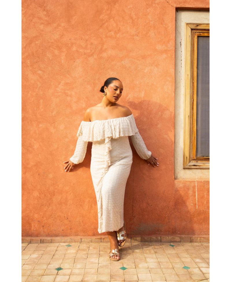 Women's Ruffle Bardot Dress