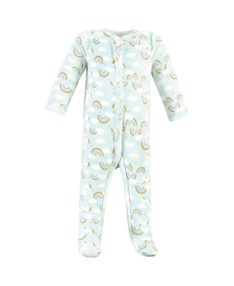 Baby Girls Hudson Cotton Sleep and Play, Bodysuit and Bandana Bib Set