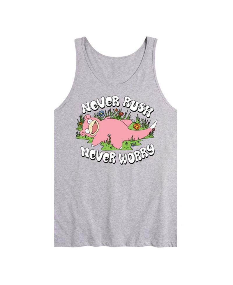 Men's Pokemon Never Rushed Graphic Tank Top
