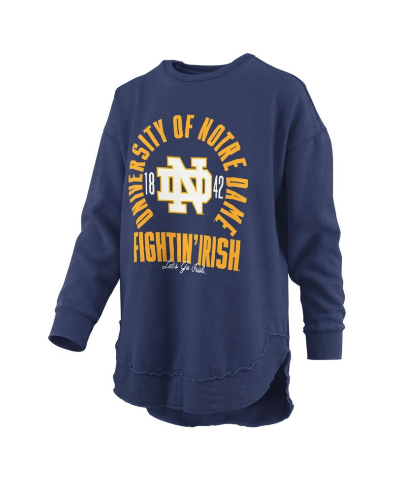 Women's Notre Dame Fighting Irish Blitz Graphic Fleece-Lined Crewneck Sweatshirt