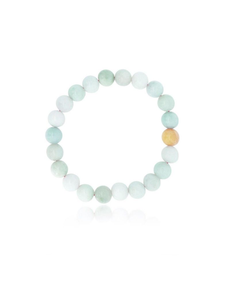 Jade Bead Stretch Bracelet - 8 millimeters