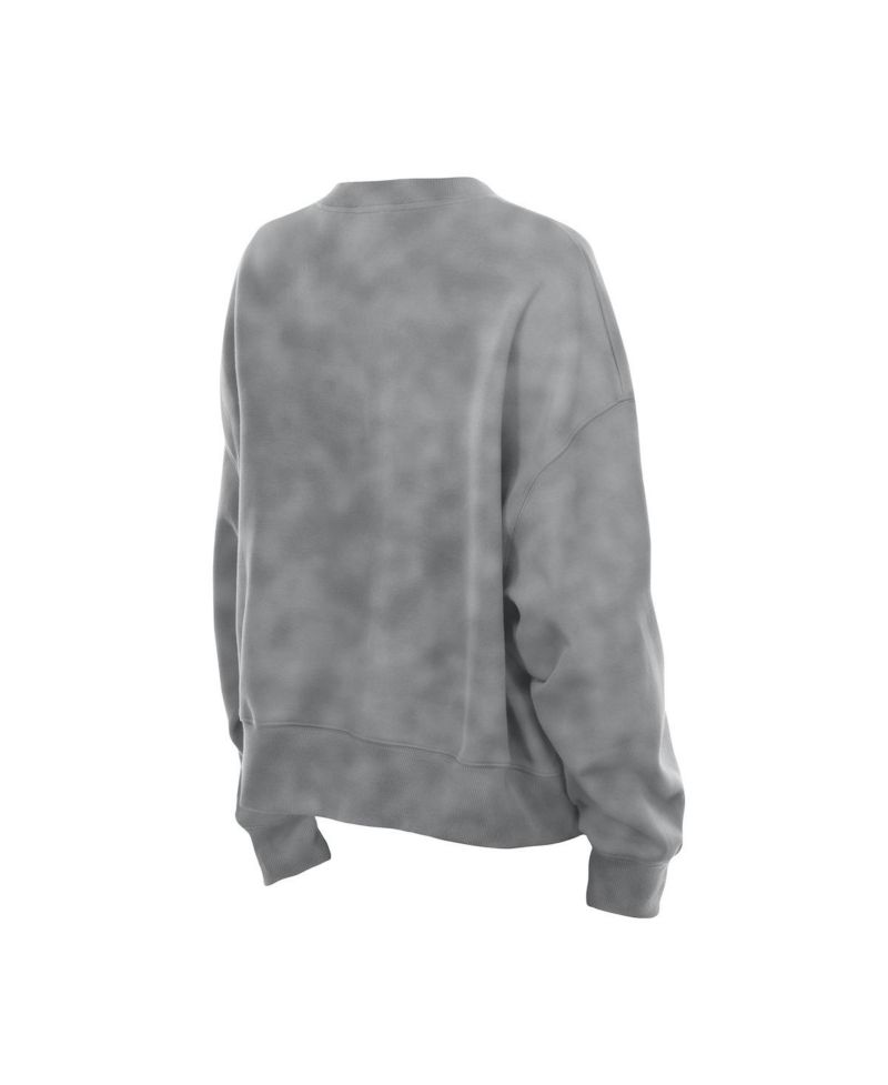 Women's Silver Las Vegas Aces Oversized Mineral Wash Sweatshirt
