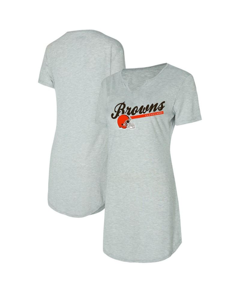 Women's Gray Cleveland Browns Petition Knit Nightshirt