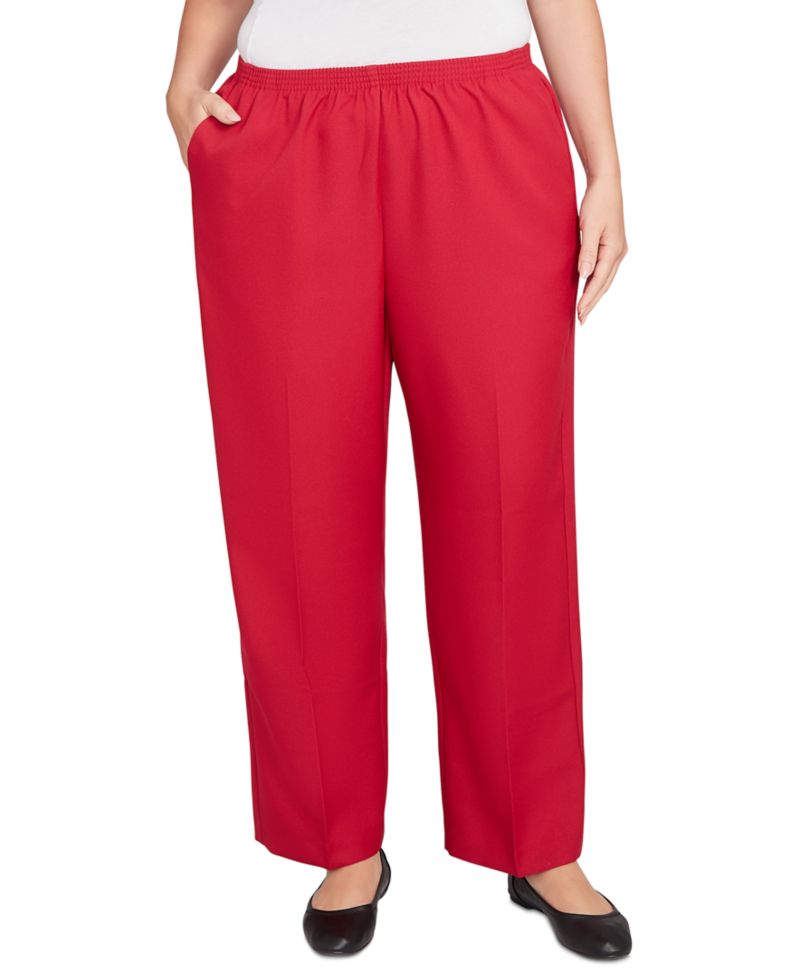 Plus Size Colored Pull-On Pants