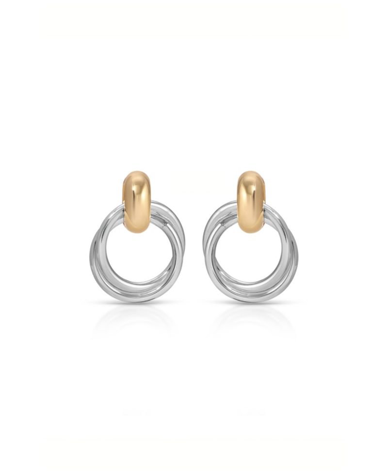 Interlocking Duo Stud Earrings