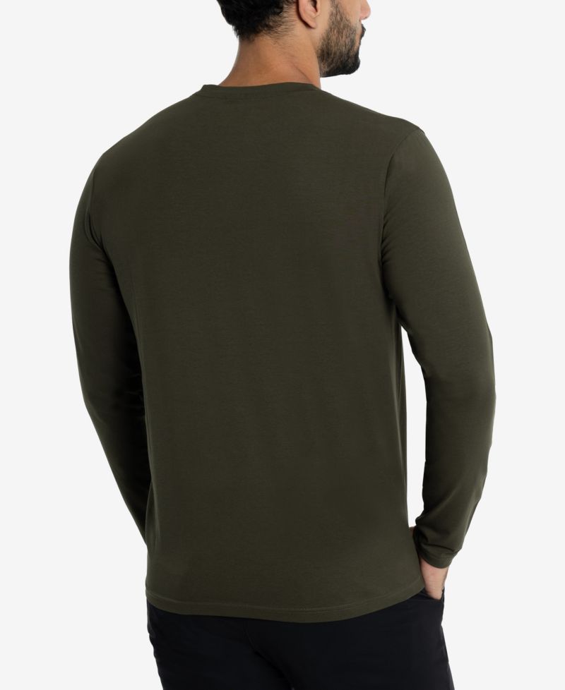 X RAY Men's Long Sleeve Henley T-Shirt