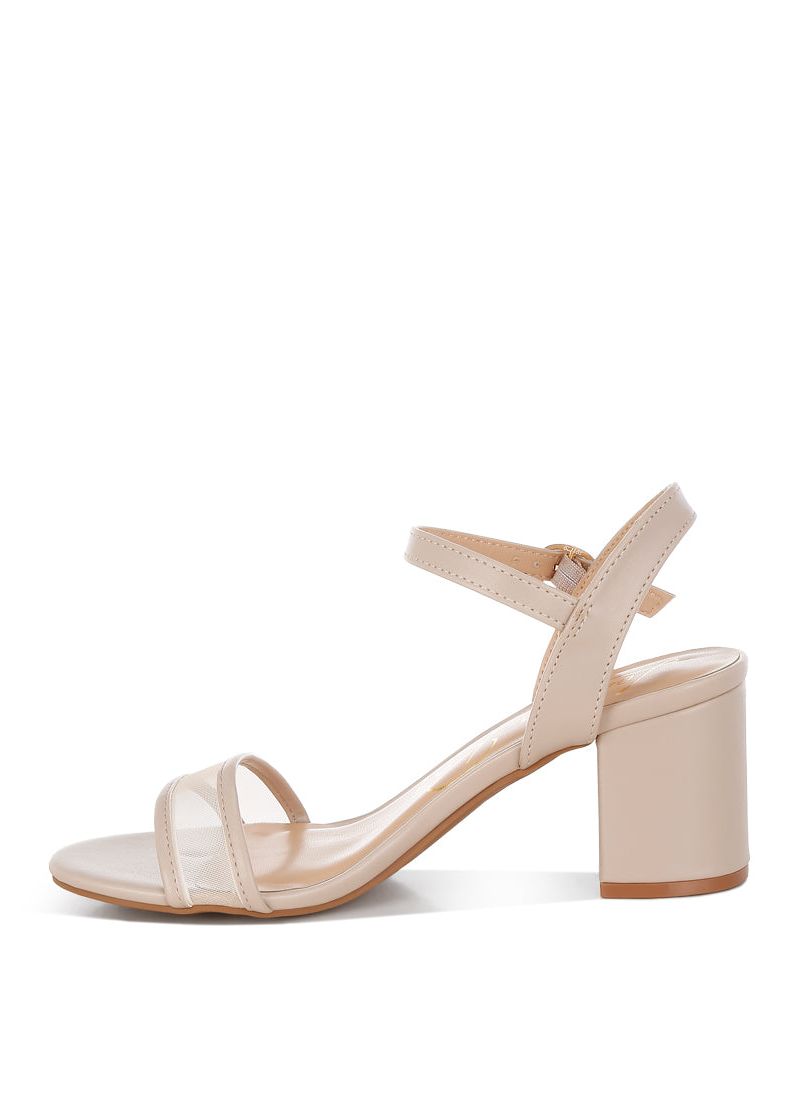 Womens Orpina Mesh Pin Buckle Block Heels
