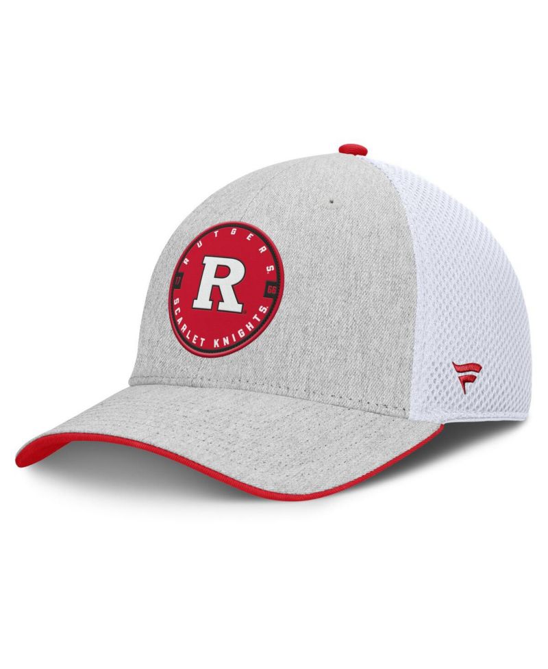 Men's Heather Gray/White Rutgers Scarlet Knights Trigger Flex Hat