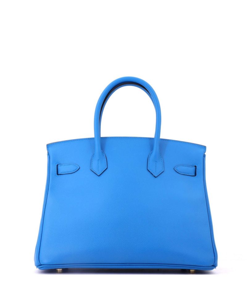 Birkin 30 Handbag Blue Epsom with Gold Hardware