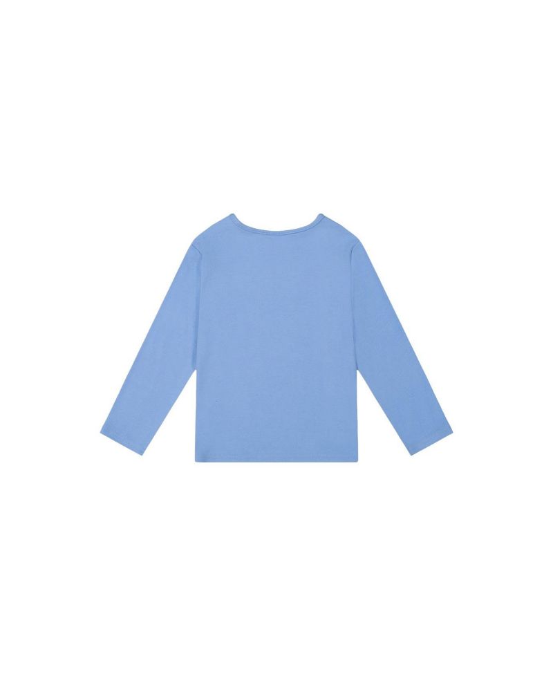 Little and Big Girl 6-14 Brushed Rib Crew Neck Top