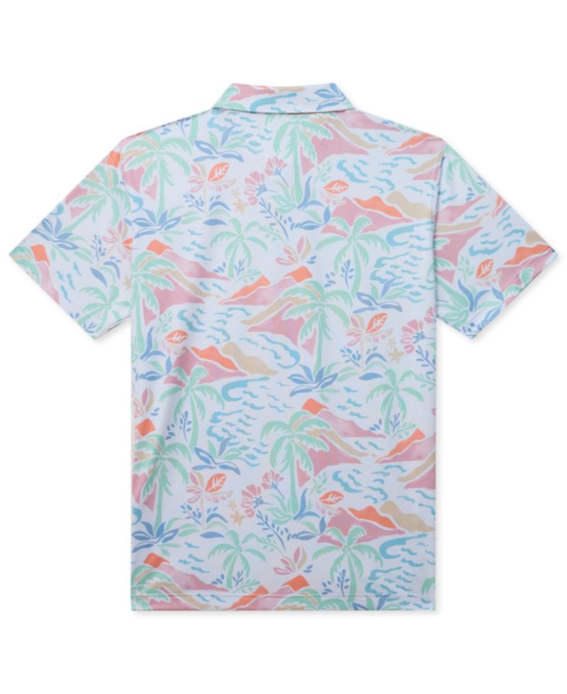 Men's Washed Ashore Performance Stretch Polo Shirt