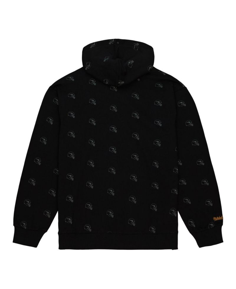 Men's Black Minnesota Vikings Allover Print Fleece Pullover Hoodie