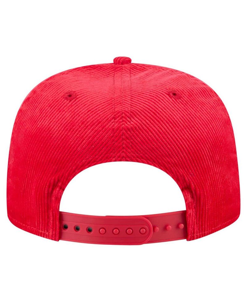 Men's Red Cincinnati Reds Full Circle Corduroy Golfer Adjustable Hat