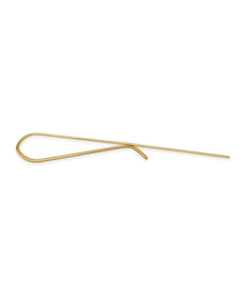 Solid 10k Yellow Gold Polished Narrow Tie Bar for Men