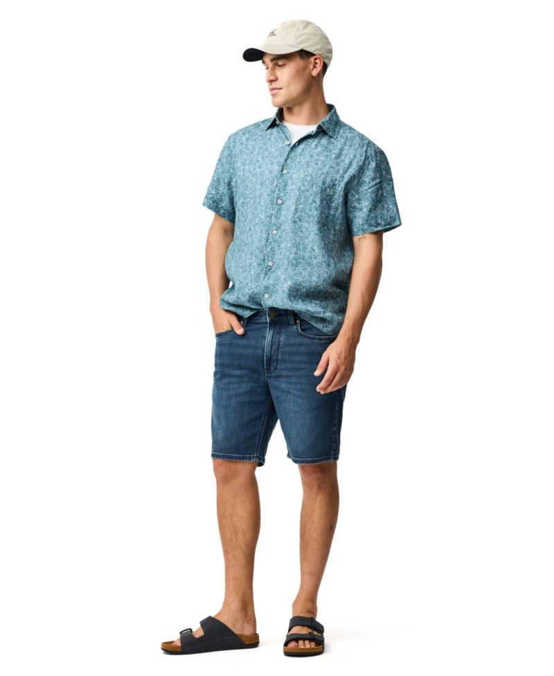 Men's Relax Fit Short Sleeve Linen Shirt