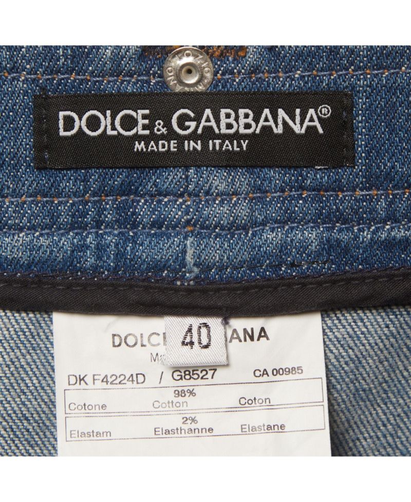 Pre-Owned Dolce and Gabbana Women's Faded Denim Pencil Skirt