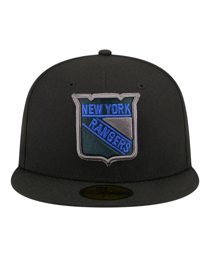 Men's Black New York Rangers Color Pop 59FIFTY Fitted Hat