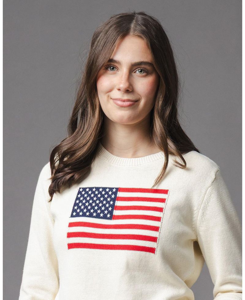 Women's Hope and Henry Organic Crew Neck Flag Sweater