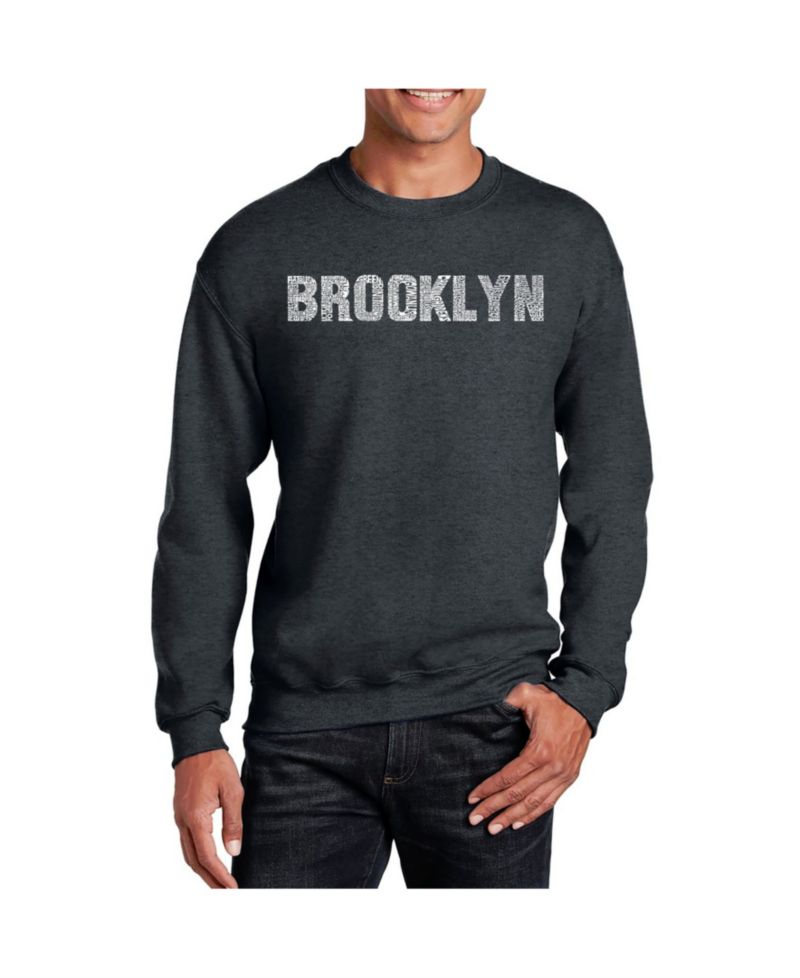 Men's Word Art Brooklyn Neighborhoods Crewneck Sweatshirt