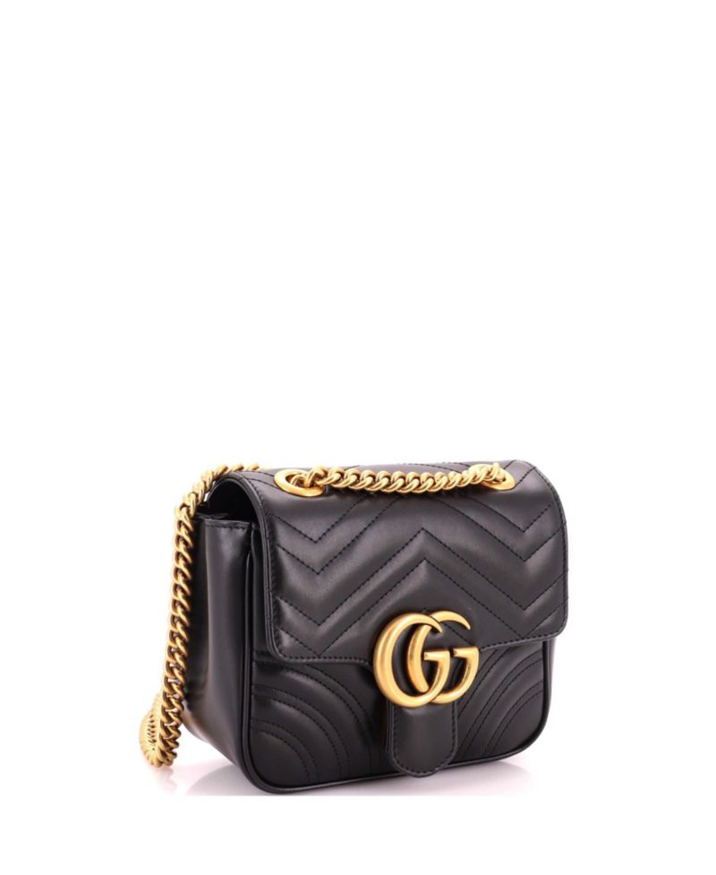 Mini GG Marmont Square Flap Bag Matelasse Leather