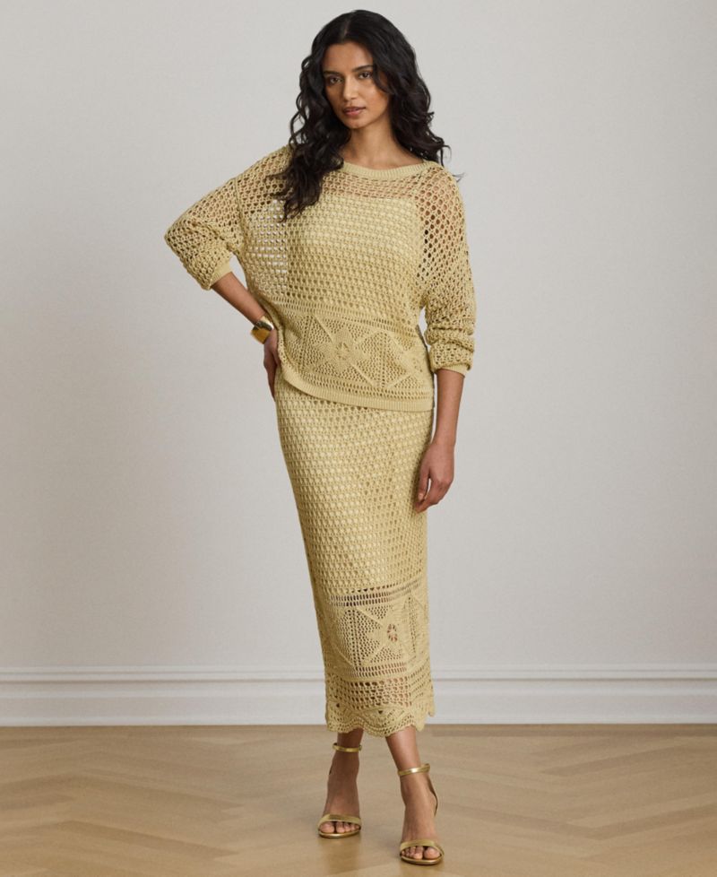 Women's Pointelle-Knit Boat Neck Sweater